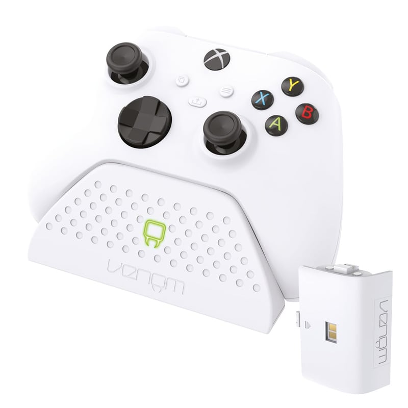 Venom töltőállomás újratölthető akkumulátorcsomaggal Xbox Series X/S és Xbox One kontrollerhez - fehér