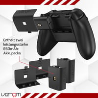 Nabíjacia stanica Venom Twin pre ovládače Xbox Series X, S a Xbox One, vrátane 2 dobíjateľných batérií, čierna 3