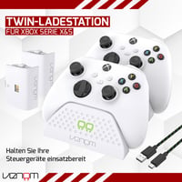 Nabíjacia stanica Venom Twin s 2 dobíjateľnými batériami – biela, kompatibilná s Xbox Series X, S a Xbox One 2