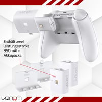 Nabíjacia stanica Venom Twin s 2 dobíjateľnými batériami – biela, kompatibilná s Xbox Series X, S a Xbox One 3
