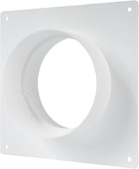 Vent Systems 100 mm Fehér Műanyag Légcsatorna Csatlakozó Perem - Fali Szellőzőrendszer Adapter - Fürdőszobához, Konyhához, Otthoni Szellőzte 1