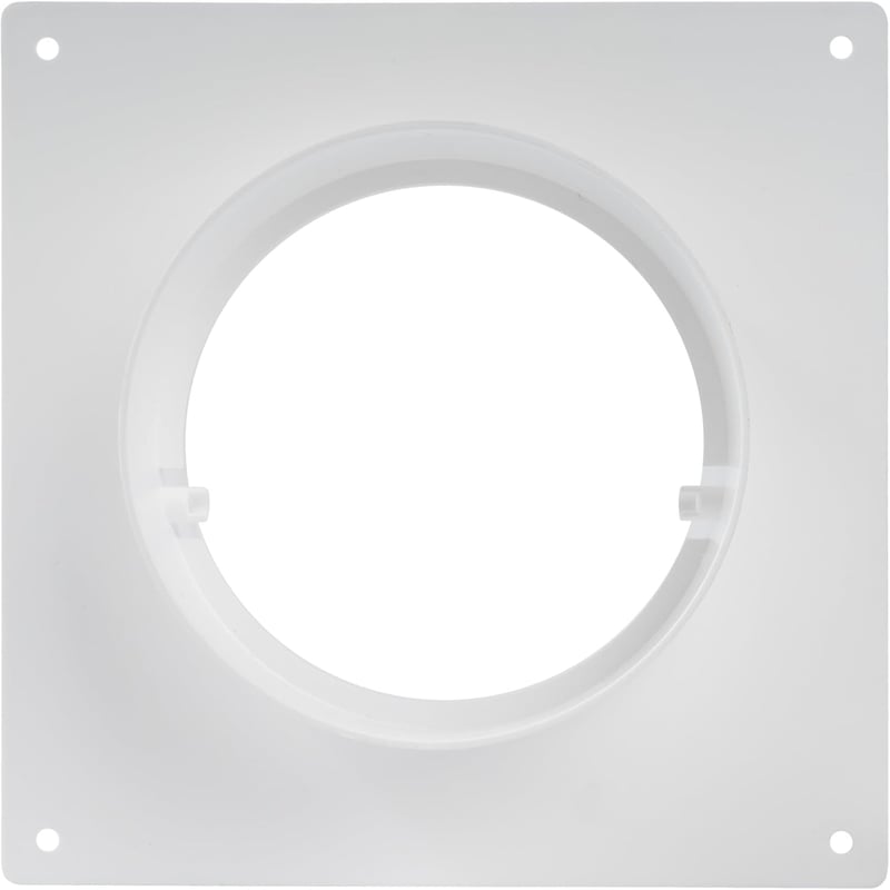 Vent Systems 100 mm Fehér Műanyag Légcsatorna Csatlakozó Perem - Fali Szellőzőrendszer Adapter - Fürdőszobához, Konyhához, Otthoni Szellőzte