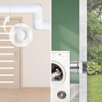 Vent Systems 100 mm Fehér Műanyag Légcsatorna Csatlakozó Perem - Fali Szellőzőrendszer Adapter - Fürdőszobához, Konyhához, Otthoni Szellőzte 5