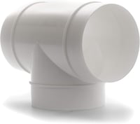 Vent Systems 100mm T-csatlakozó szellőzéshez, ABS légcsatorna adapter, háromirányú elosztó 7