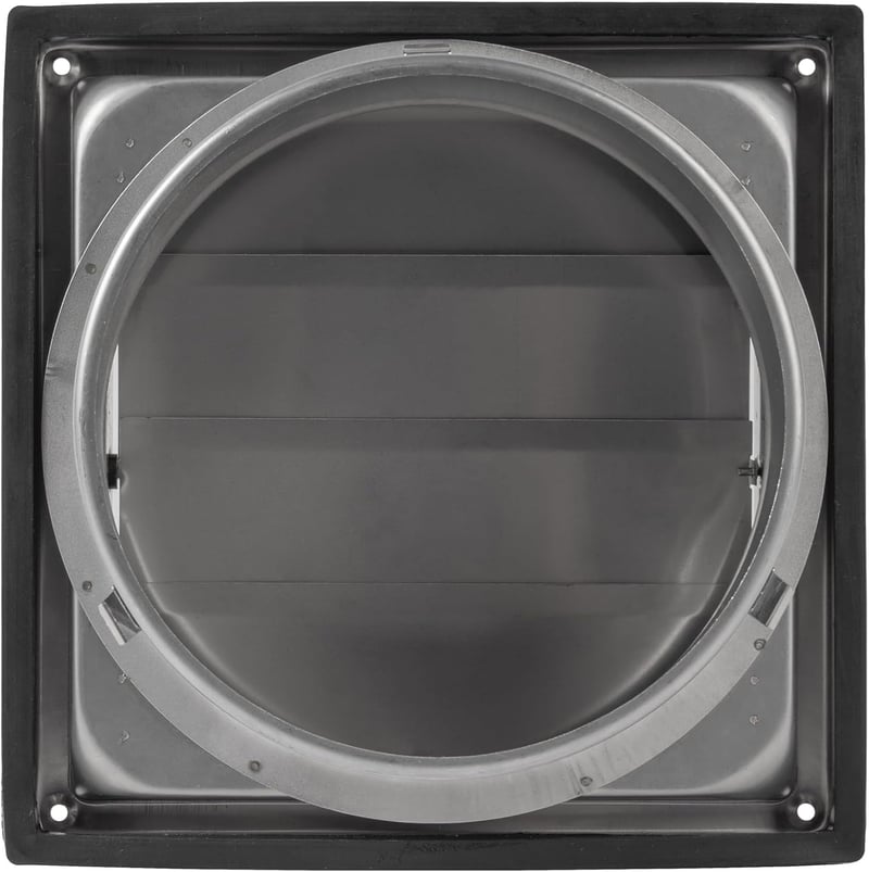 Vent Systems 12,5 cm téglalap alakú rozsdamentes acél fali szellőzőrács visszacsapó szeleppel, időjárásálló fürdőszobához, beltérre es külté