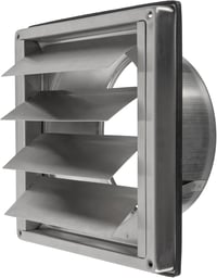 Vent Systems 12,5 cm téglalap alakú rozsdamentes acél fali szellőzőrács visszacsapó szeleppel, időjárásálló fürdőszobához, beltérre es külté 1