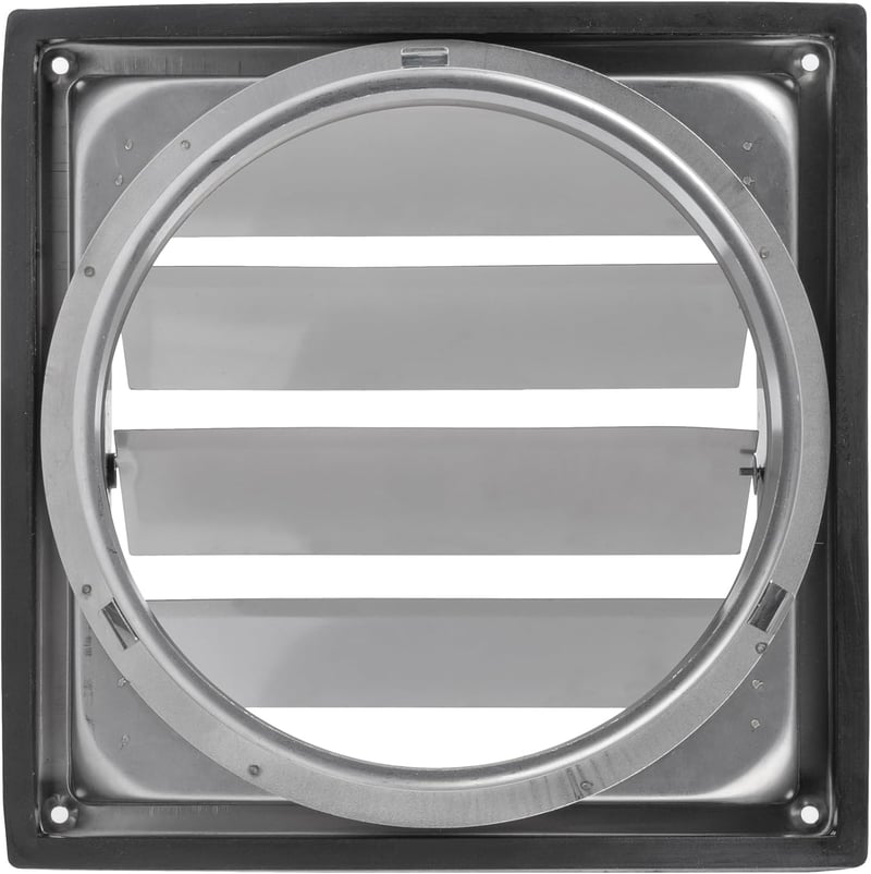 Vent Systems 12,5 cm téglalap alakú rozsdamentes acél fali szellőzőrács visszacsapó szeleppel, időjárásálló fürdőszobához, beltérre es külté