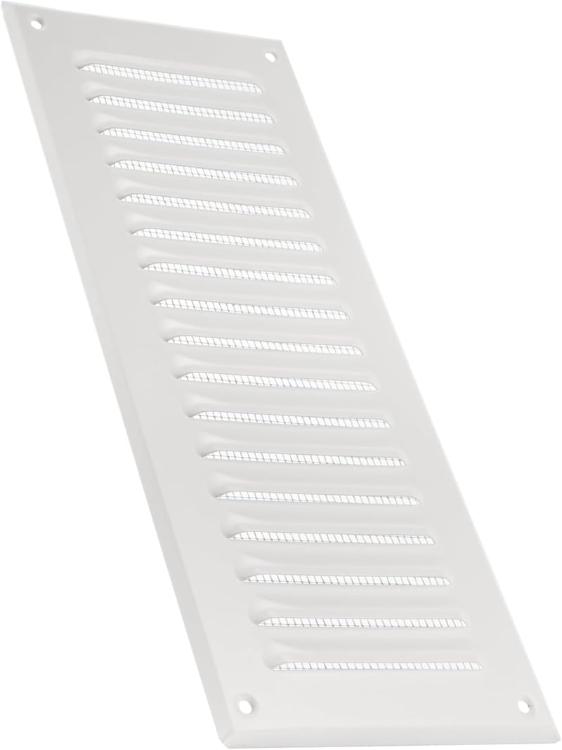 Vent Systems 125x295 mm fehér szellőzőrács rovarháló fürdőszoba konyha