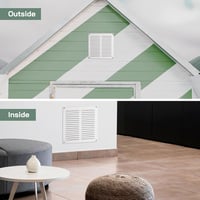 Vent Systems 29,5x29,5 cm fehér fém szellőzőrács rovarháló védelemmel 5
