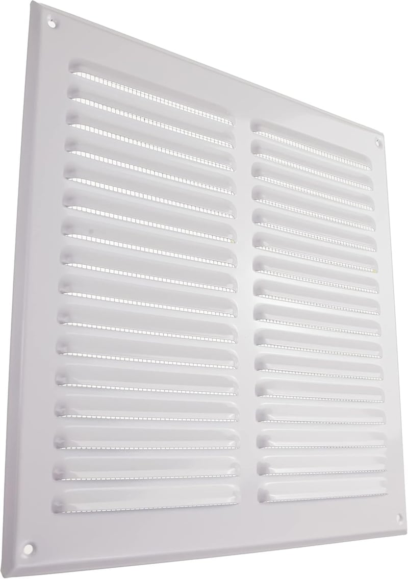 Vent Systems 29,5x29,5 cm fehér fém szellőzőrács rovarháló védelemmel