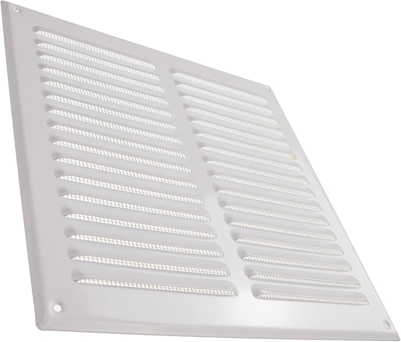 Vent Systems 29,5x29,5 cm fehér fém szellőzőrács rovarháló védelemmel