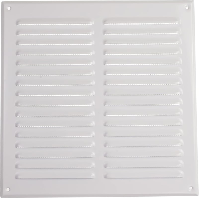 Vent Systems 29,5x29,5 cm fehér fém szellőzőrács rovarháló védelemmel