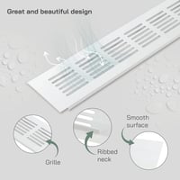 Vent Systems 60x400 mm fehér alumínium szellőzőrács HVAC rendszerhez 3