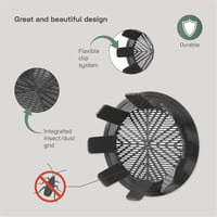 Vent Systems 99-124mm szürke kerek szellőzőrács fürdőszoba konyha irodához 4