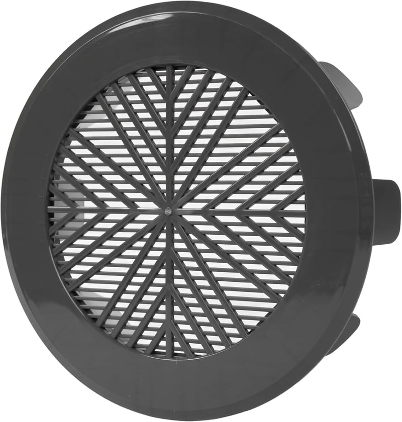 Vent Systems 99-124mm szürke kerek szellőzőrács fürdőszoba konyha irodához