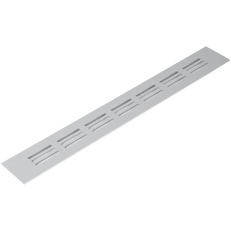 Grilă de ventilație din aluminiu Vent Systems 40x300 mm - Argintiu, gură de aerisire pentru interior/exterior, pentru sisteme de încălzire-răcire
