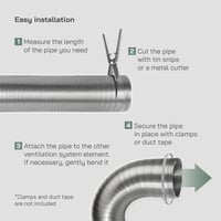 Vent Systems rugalmas alumínium szellőzőcső DN 120 mm, alumínium flexibilis cső, 1.5 m szellőztetéshez 5