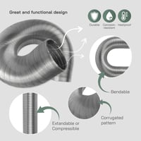 Vent Systems rugalmas alumínium szellőzőcső DN 120 mm, alumínium flexibilis cső, 1.5 m szellőztetéshez 4