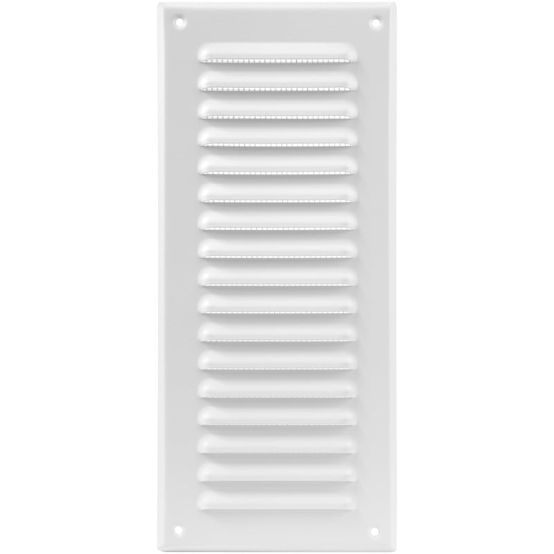 Vent Systems pravokutna ventilacijska rešetka s mrežicom protiv insekata, bijela - 125x295 mm