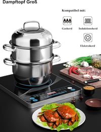 VENTION 3 Szintes Párolóedény Indukciós Főzőlaphoz - 30 cm Rozsdamentes Acél Gőzölő Fazék 9,1L Mosogatógépben Mosható

AI: VENTION 3 Szintes 3