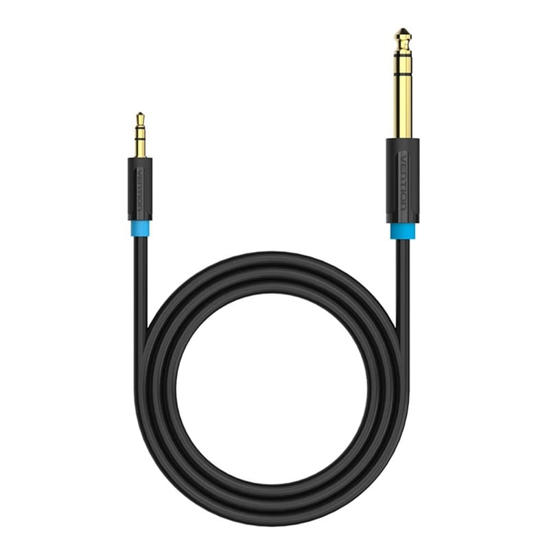 Vention 6.35mm - 3.5mm Sztereó Audiokábel 1m, TRS Jack Kábel Erősítőhöz és Eszközökhöz