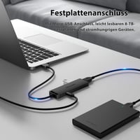 Vention MacBook 6-v-1 USB-C rozbočovač s magnetickým konektorom, PD 140W, 8K 240Hz – čierny 3