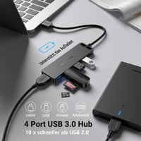 Vention MacBook 6-v-1 USB-C rozbočovač s magnetickým konektorom, PD 140W, 8K 240Hz – čierny 2