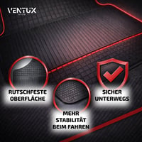 Sada gumových autorohoží VENTUX GEAR, 4 ks, univerzálne, čierne, protišmykové, umývateľné 3