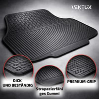 Sada gumových autorohoží VENTUX GEAR, 4 ks, univerzálne, čierne, protišmykové, umývateľné 4