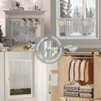 Venwemong 3 db fehér befogó függönyrúd tapadókoronggal fúrás nélkül ablakra 60-80 cm, konzol polcként is használható 6