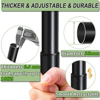 Venwemong Állítható Függönyrúd Fehér 220-320 cm Végzárakkal 4