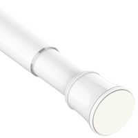 Venwemong biela teleskopická tyč na závesy bez vŕtania 190-410 cm, držiak sprchového závesu do skrine a kúpeľne, priemer 32 mm 1