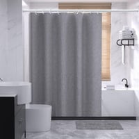 Venwemong Fúrás Nélküli Függönyrúd - Állítható Teleszkópos Rúd 90-160 cm - Fekete Rozsdamentes Acél Zuhanyfüggöny Tartó Ablakokhoz, Fürdőszo 6