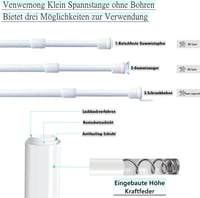 Venwemong feszítőrúd ablakhoz 30-45 cm, szívócsapos és csavaros rögzítés, 2 darab 3