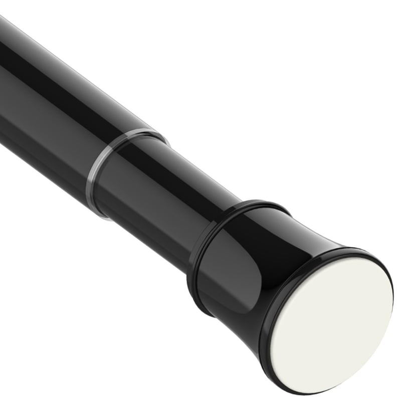 Venwemong Tijă Telescopică pentru Perdele fără Găurire, pentru Fixare, Tijă pentru Perdea de Duș și Dulap, Negru, 190-410 cm (Ø 32 mm)