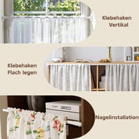 Venwemong öntapadós kampós függönyrúd szett 30-50 cm, 2 db 2