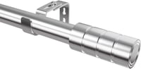 Venwemong Rozsdamentes Függönyrúd Állítható 60-135 cm Ezüst 25 mm 2 db 1