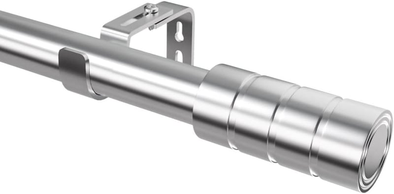 Venwemong Rozsdamentes Függönyrúd Állítható 60-135 cm Ezüst 25 mm 2 db