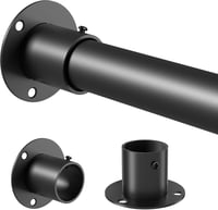 Venwemong Ruhaakasztó Sín 70-95 cm Fekete Bővíthető Szekrénybe 1