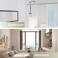 Venwemong Teleszkópos Függönykarnis 69-90cm, Szerelés Nélkül, Ezüst 6
