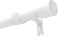 Venwemong Teleszkópos Függönyrúd 2m Fehér Rozsdamentes Acél Tartóval 84-150cm 1
