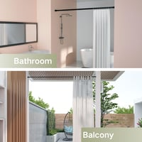 Venwemong Teleszkópos Függönyrúd Fúrás Nélkül 75-175 cm Fürdőszoba Gardrób 6