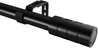 Venwemong fekete függönyrúd 25mm 84-185cm állítható tartóval 1