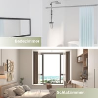 Galerie telescopică pentru perdea de duș Venwemong din oțel inoxidabil, 85-160 cm 6