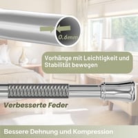 Galerie telescopică pentru perdea de duș Venwemong din oțel inoxidabil, 85-160 cm 4