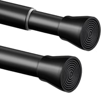 Venwemong Zuhanyfüggöny Rúd Fúrás Nélkül 48-70 cm Teleszkópos Fekete 1