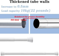 Venwemong Zuhanyfüggöny Rúd Fúrás Nélkül 48-70 cm Teleszkópos Fekete 3