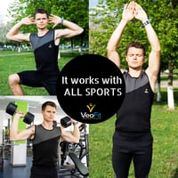 Pánska neoprénová potiaca vesta VeoFit, veľkosť XXL, čierna, sauna tričko na spaľovanie tukov a rýchle chudnutie, vrátane fitnes príručky a tašky ako darček 8