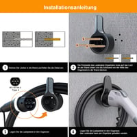 VeoryFly Type 2 EV töltőkábel fali tartó Wallbox töltőállomáshoz 7