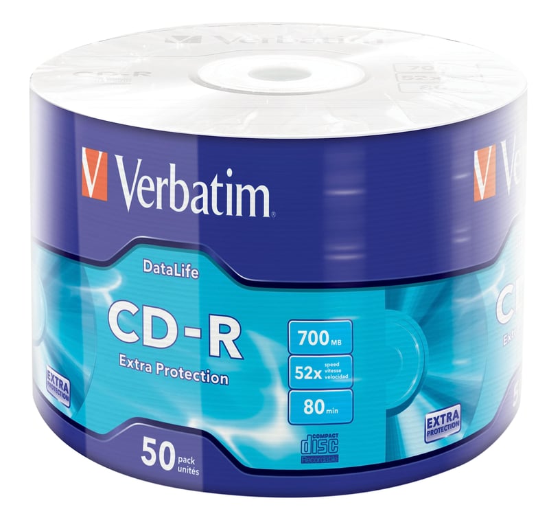 Disc CD-R Verbatim Extra Protection 700 MB - pachet de 50 bucăți